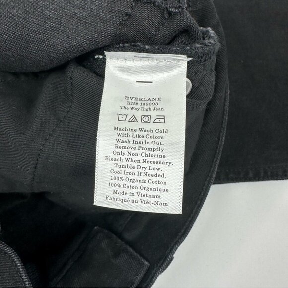 Everlane Women's NWT Coal Black The Way-High Raw Hem‎ Luxury Jean W30-32/L27.5 - Picture 6 of 10